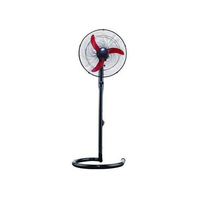 Fresh 20-Inch Stand Fan with 3 Speeds - Black, 75W Power