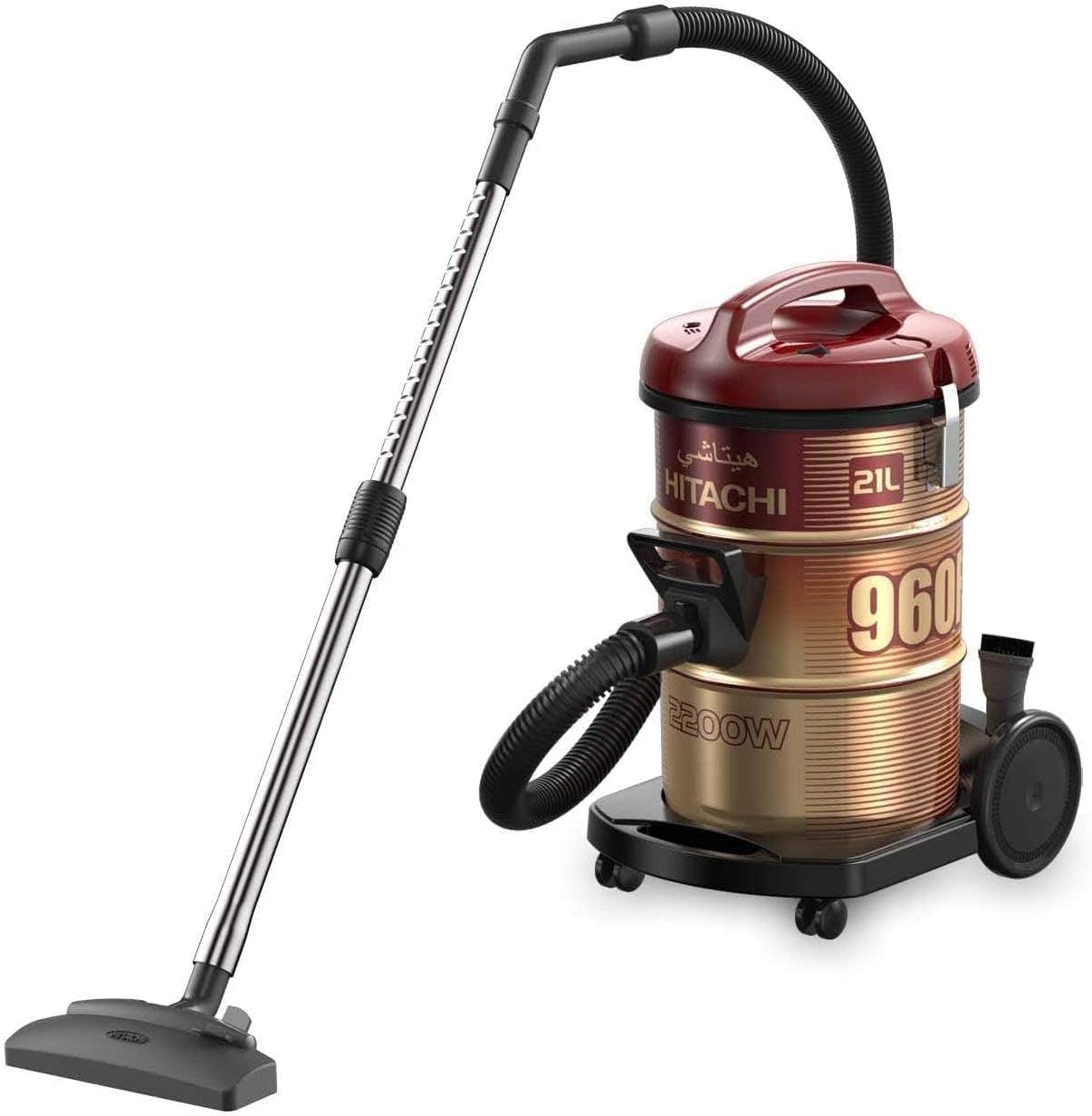HITACHI CV-960F SS220 WR Vacuum Cleaner (2200W, 21L, Wine Red)