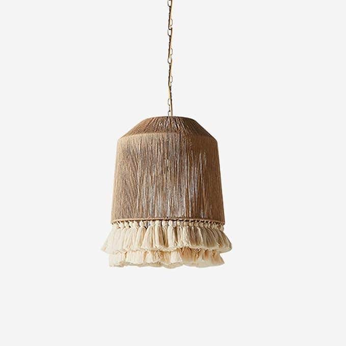 Boho Chandelier - Beige and White - All Accessories Included - Mishkah Lighting