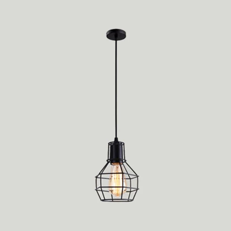 Mushkah Lighting Industrial Cage Pendant Light__ Single Head