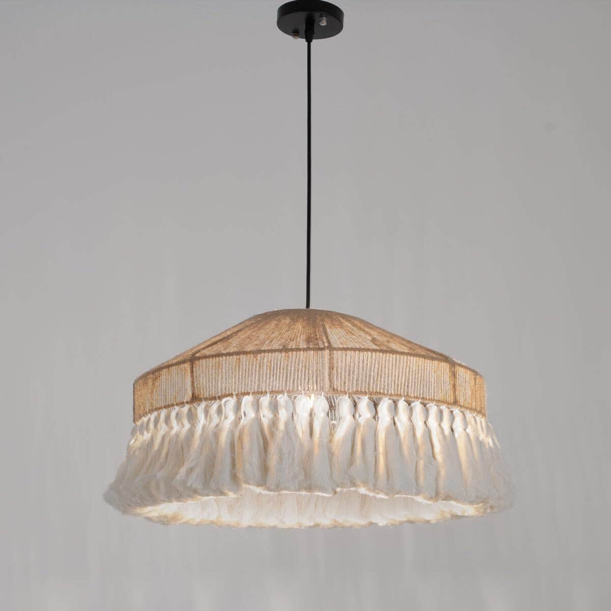 Felica Chandelier 1 Bulb Beige