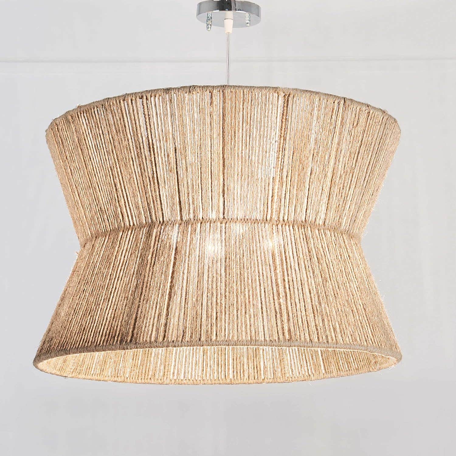Mushkah Lighting Boho Burlap Chandelier