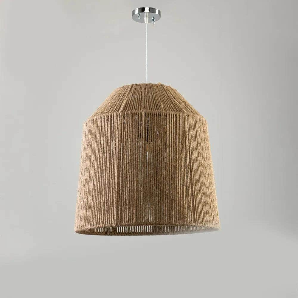 Mushkah Lighting Boho Burlap Chandelier
