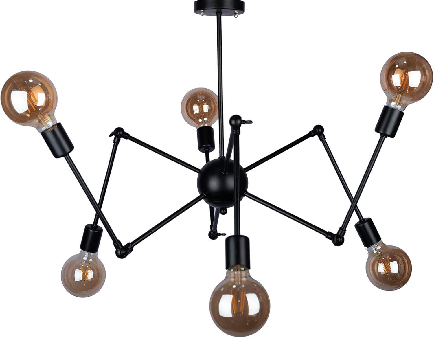 Whitty Chandelier Black Bulb