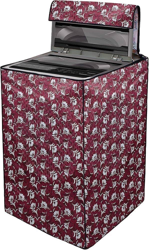 "Generic Durable Waxed Tarpaulin Cover for 14/15/16 KG Automatic Washing Machines - Waterproof & Lightweight"