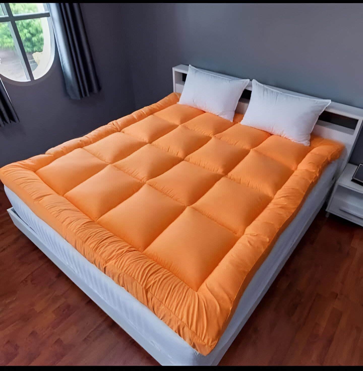 Hotel Specification Fiber Mattress, 200x200 cm, 7 cm High - Orange