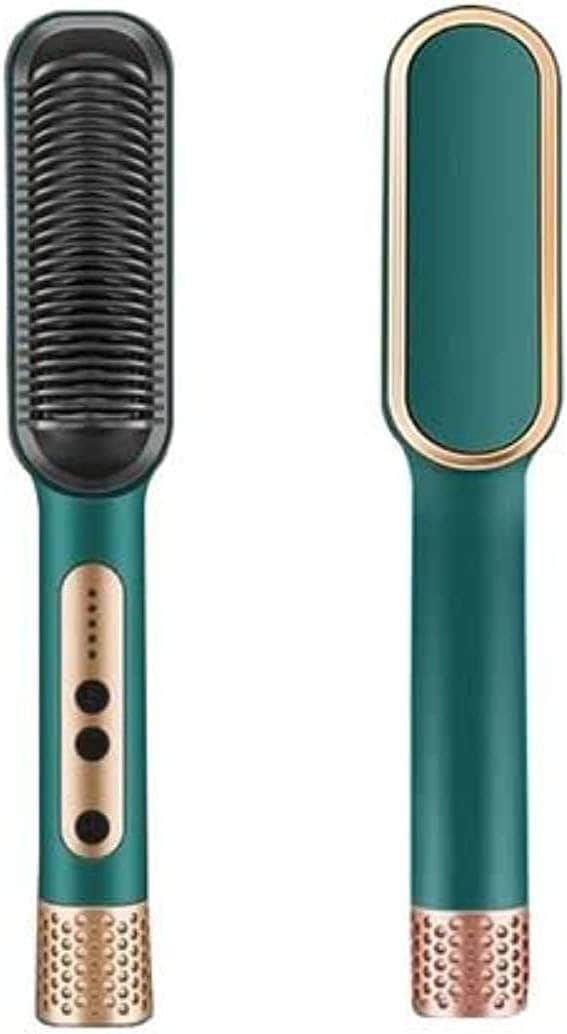 HOME GOLD Electric Hair Straightener - Ceramic Plate, Fast Heating, Moisturizing Negative Ions - Green