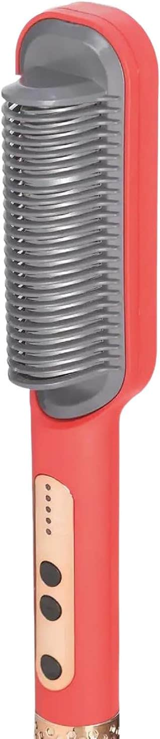 Home Gold Ceramic Hair Straightener - Fast Heating, Red - Salon Quality Styling, Moisturizing Negative Ions