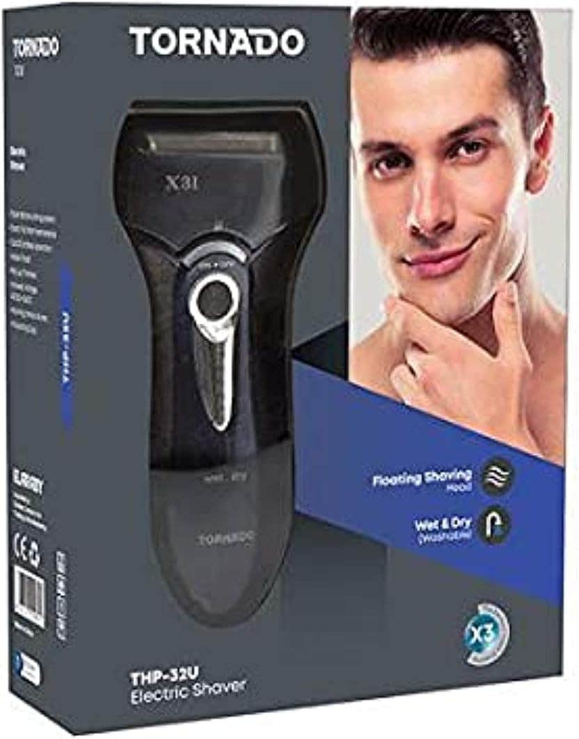 Tornado 3 Blade Smoothing Razor Wet and Dry Dark Navy THP-32U