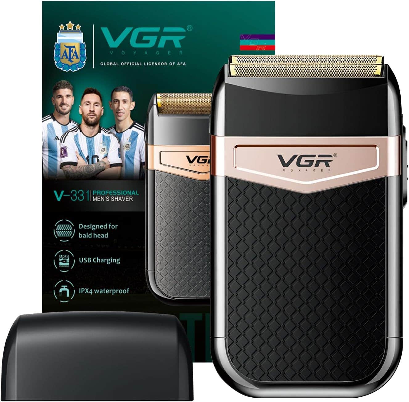 VGR V-331 Professional Men's Shaver IPX4 Fully Waterproof Rechargeable Shaver Runtime 50 minutes