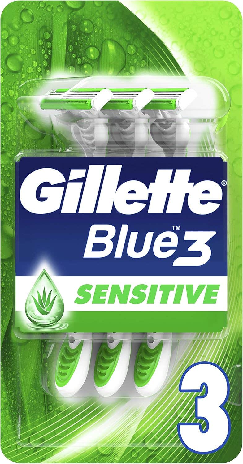 Gillette Blue3 Sensitive Men's Disposable Razors - 3 Razors