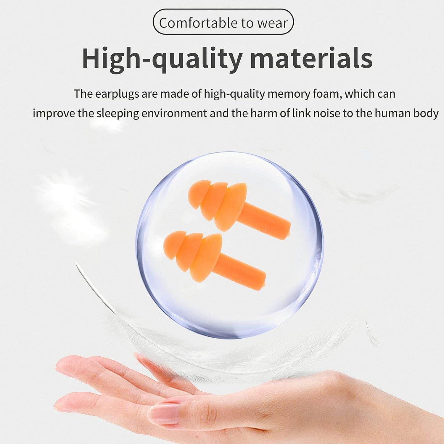Somnr Silicone Ear Plugs - 4 Pairs, Noise Cancelling, Reusable