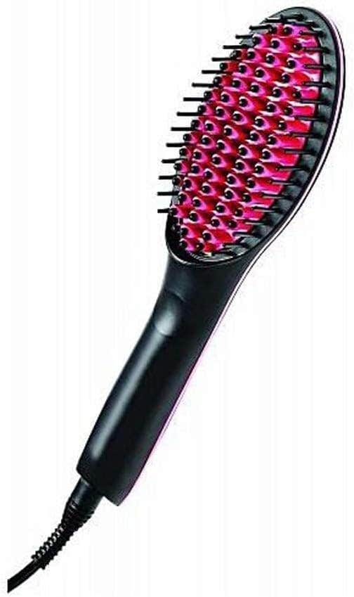 Sukani hs-053 ceramic heat straightening lcd hair straightener brush ceramic hair straightener - black