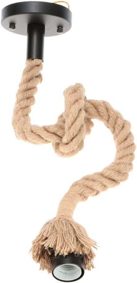 Vintage Hemp Rope Pendant Ceiling Light for Dining Hall and Restaurant