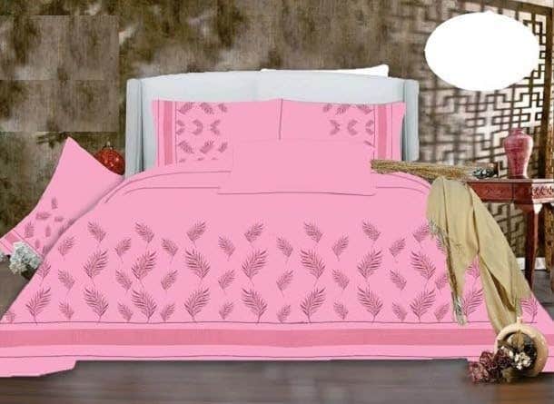 Luxurious 5-Piece Cotton Bedding Set -Size (240x260) - 2 Pillowcases Covers (45x155) - 2 Cushion Covers (55x70)