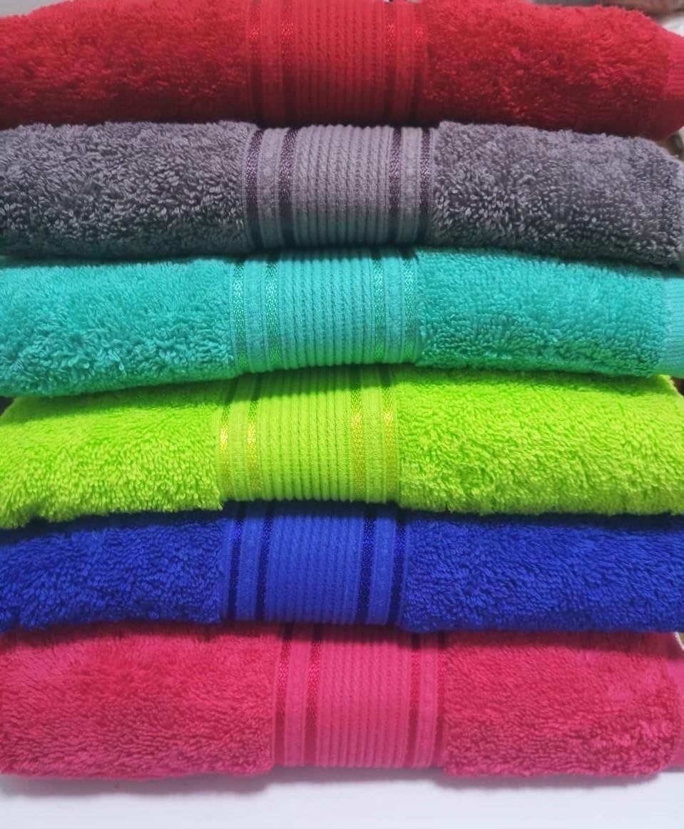6-Pack Cotton Bath Sheets - High Absorption - Bright Colors - 140x70cm