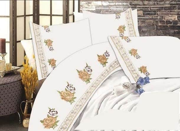 "Premium 5-Piece Cotton Bedding Set by رحييم - Extra-Large Size 240x260cm with 4 Pillowcases, Comfortable & Durable, 300 Thread Count"