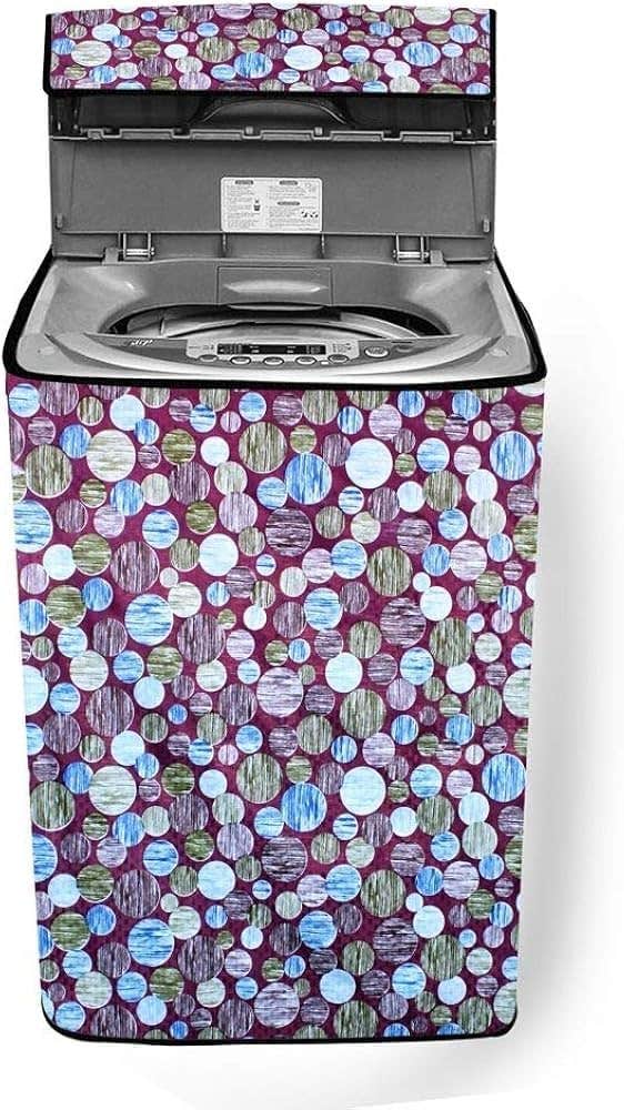 Waterproof Tarpaulin Cover for Automatic Washing Machines - Multi Color, Vinyl Material, Generic Brand - Load 8K