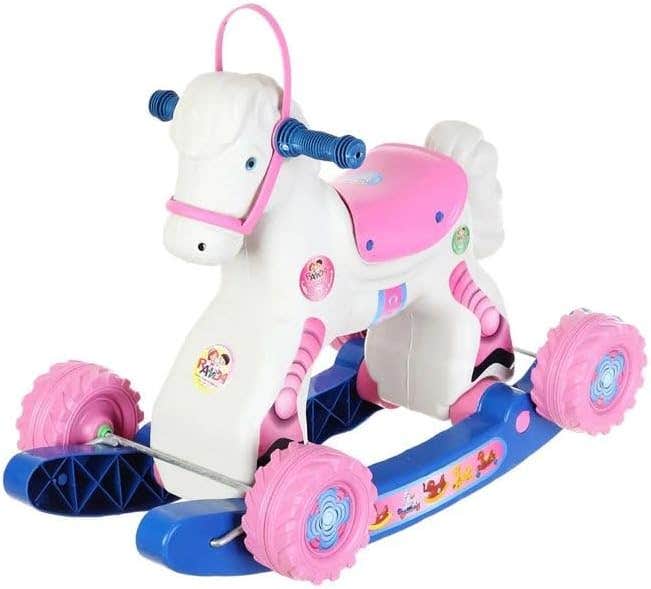 Generic Multi Color 3-in-1 Horse Rider Toy - Walker, Rocker, Slider | Ages 1-6