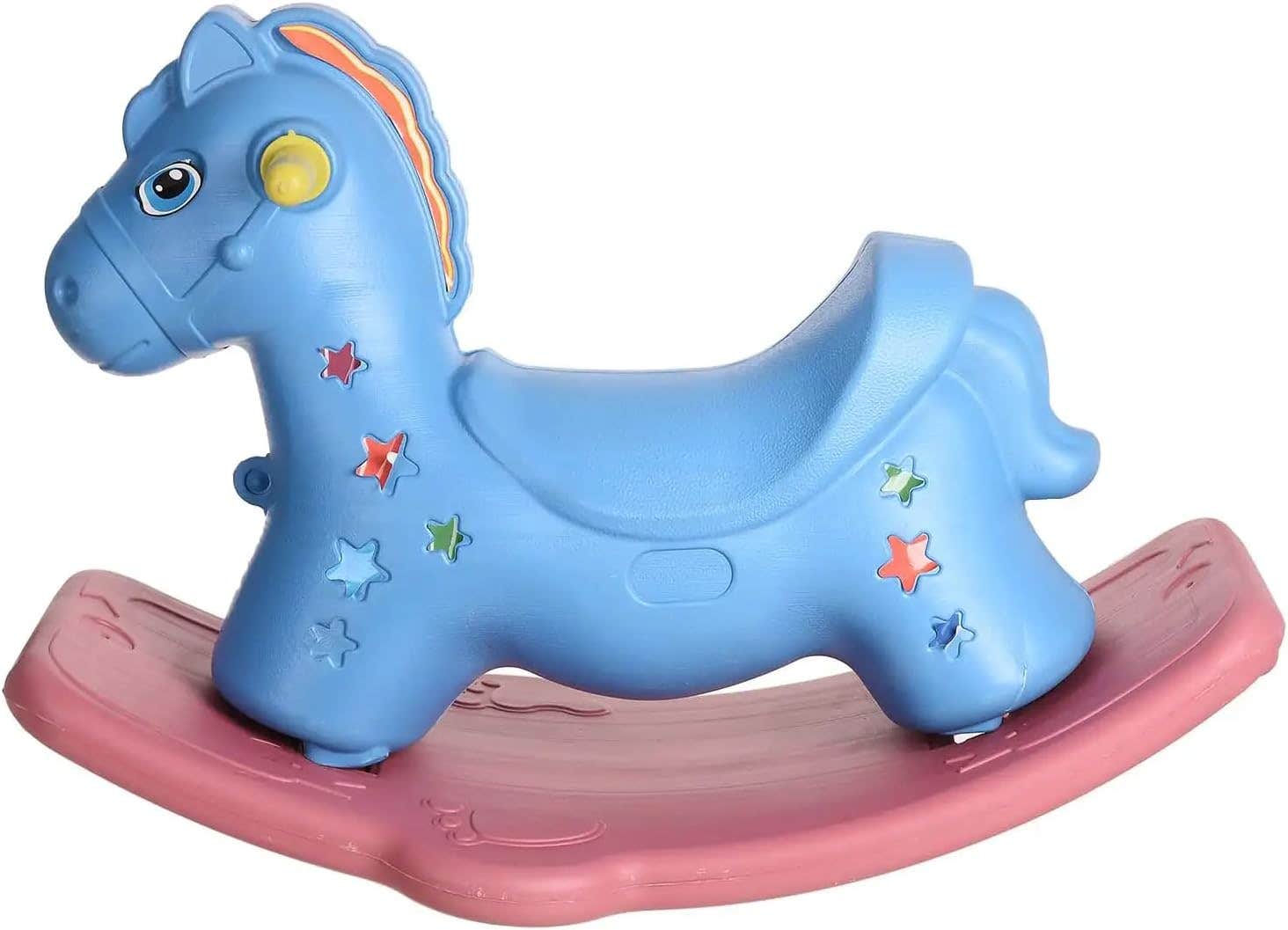 Generic Yellow Horse Swing & Rocker Toy for 1-3 Years