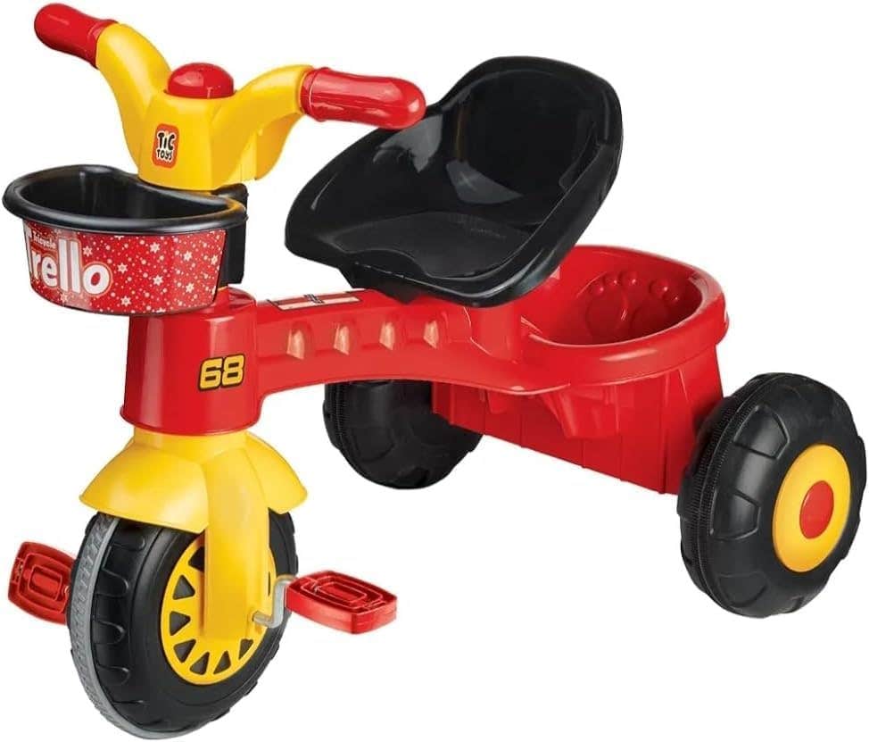 KidsTopia Baby Trilo Wheel - Durable 3-Wheel Kids Bike with Storage Bucket, Bell, Anti-Slip Tires - Ages 2-6 (Blue)