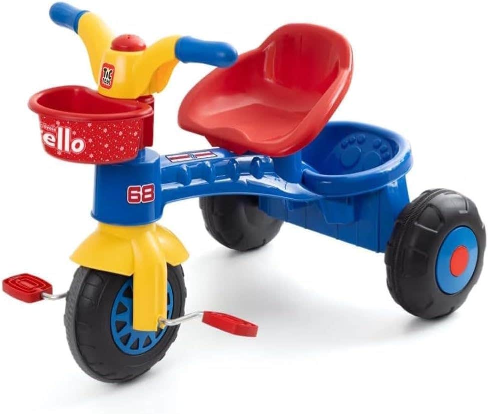 Kids Tricycle – Durable 3-Wheel Pedal Bike with Storage Bucket, Bell & Anti-Slip Tires – Ages 2 to 6 Years (Red)