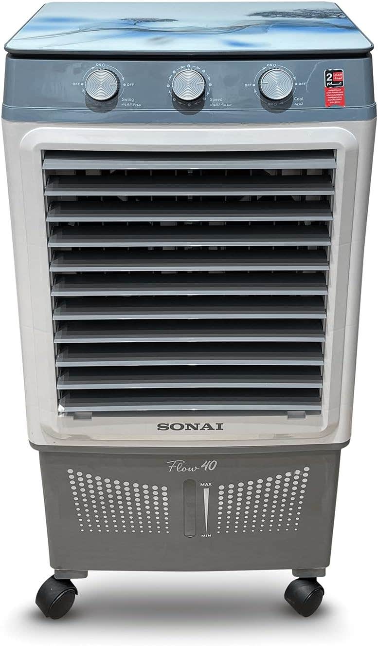 Sonai Flow Air Cooler, 40 Liters, 3 Speeds,90 Watt, White - MAR 40AC