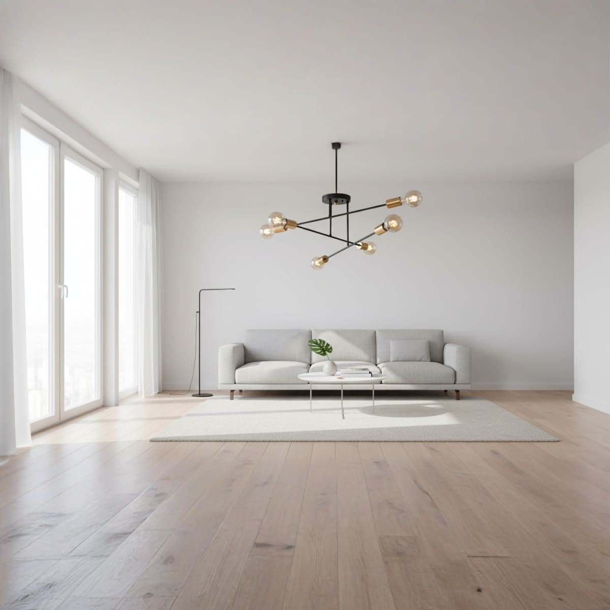 Libora Chandelier 6 Bulb Black * Gold