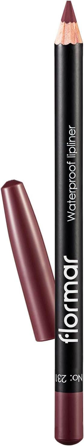 Flormar Brown Pencil Lip Liner - Waterproof & Long-lasting