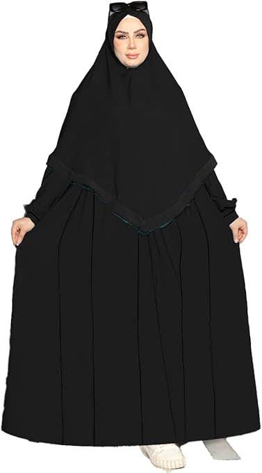 Women's Abaya Set - Gamal Sons, Model 8109, 2 Pieces, Luxury - Black