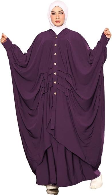 Women's Abaya - Gamal Sons, Royal Crepe, 1 Piece, Luxury - Purple