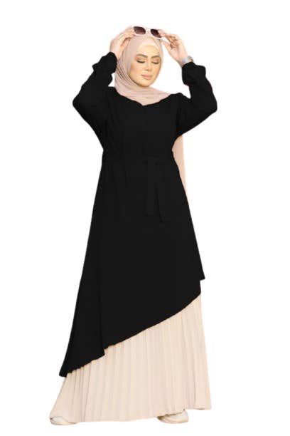 Women's Abaya - Gamal Sons, Model 7053, 2 Pieces, Luxury - Beige