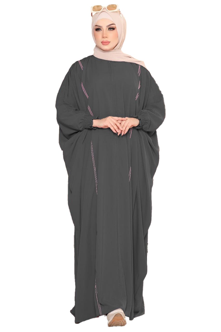 Women's Abaya - Gamal Sons, Royal Crepe, Model 7083 - Black