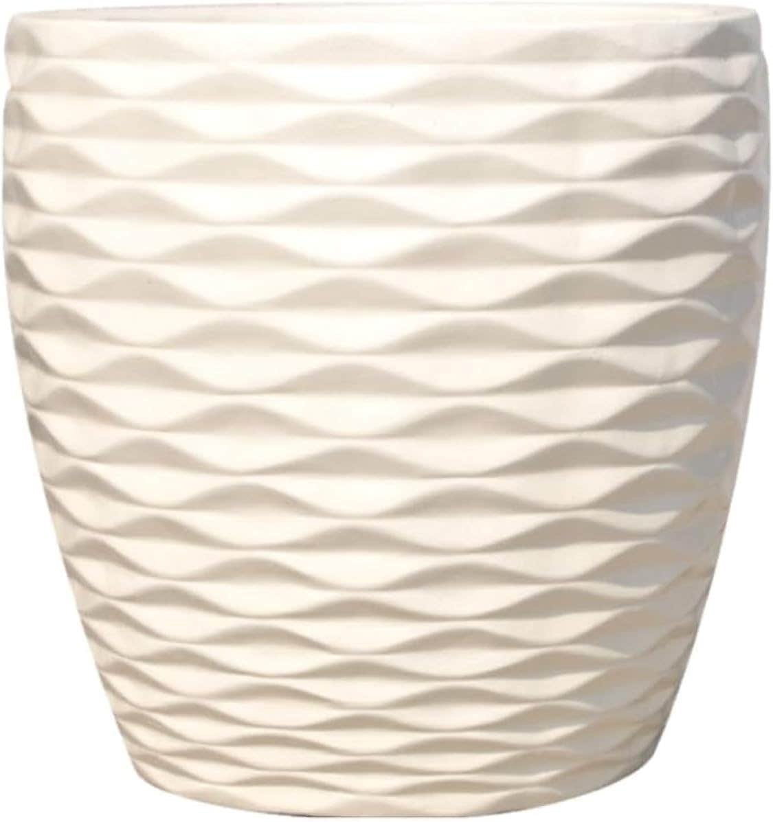 Artificial Plant Pot White 30cm Acrylic
