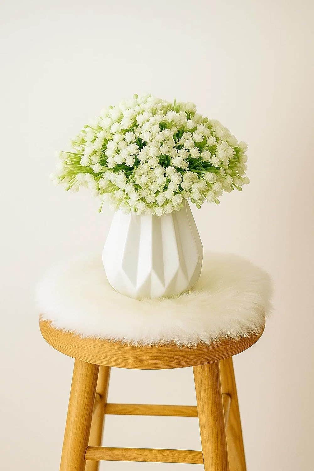 Artificial White Baby Flower Vase for Decoration
