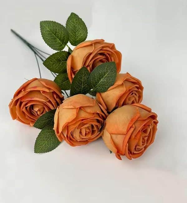Elegant Rose Bouquet Elegant Look and Modern Home Decor (Orange)