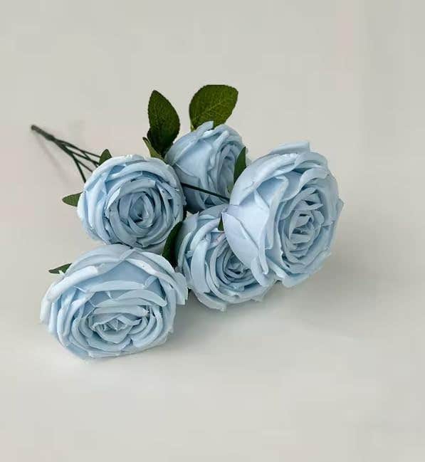 Royal Artificial Blue Roses Bouquet Touch Luxury And Elegance For Your Modern Home Decor