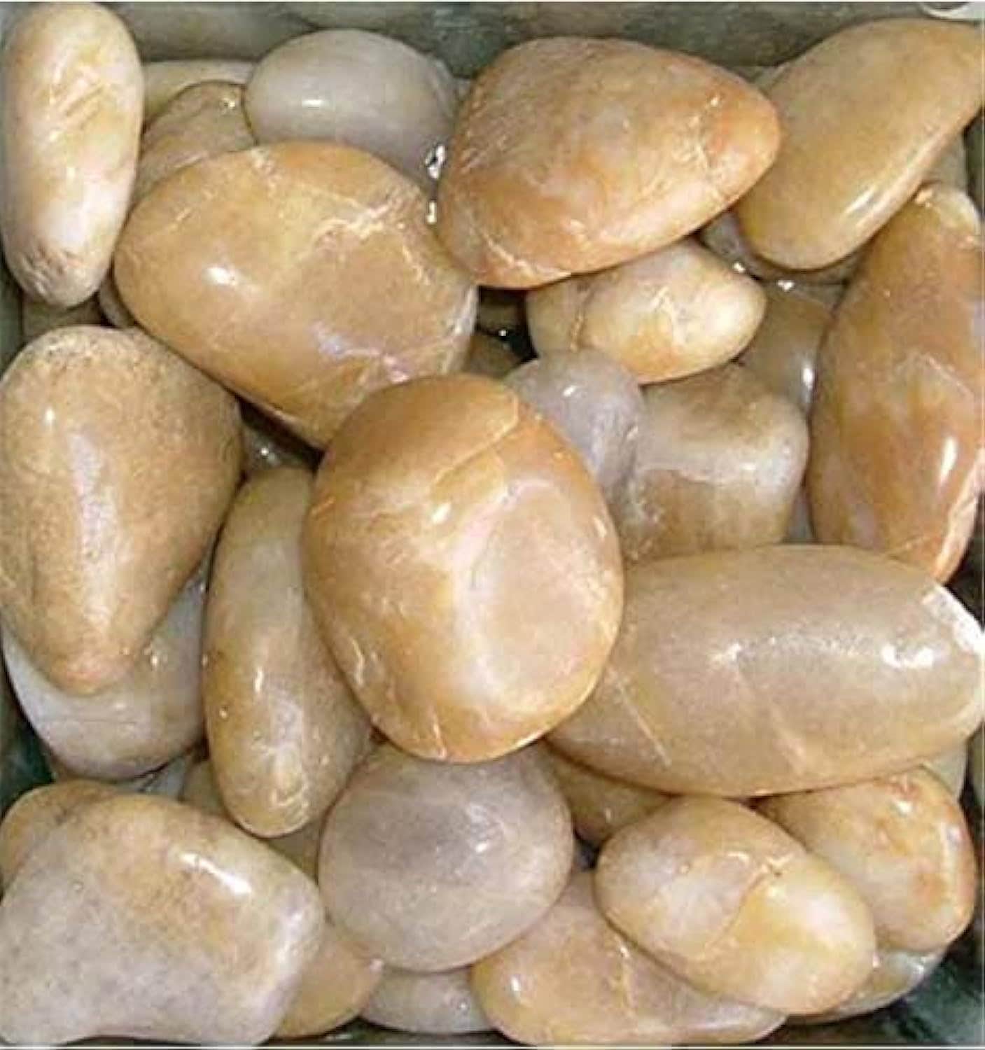 White Pebbles Decorative Stones, 8 Kilogram