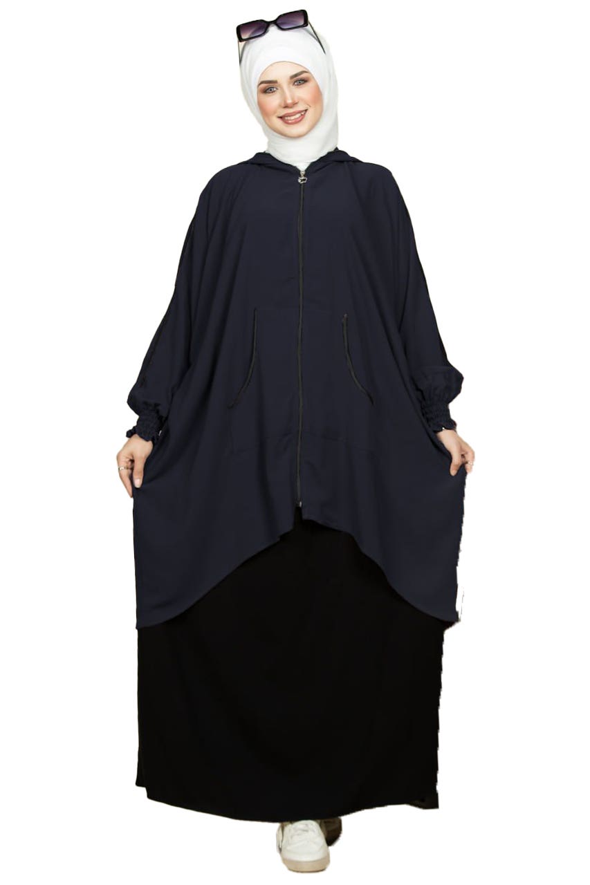 Women's Abaya - Gamal Sons, Model 9040, 2 Pieces, Luxury - Gray