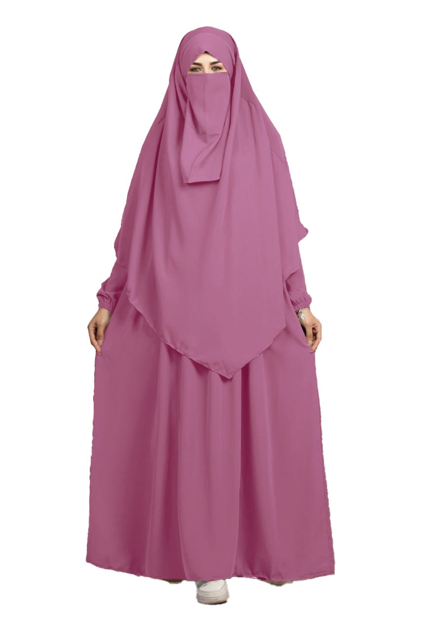 Women's Abaya - Gamal Sons, Royal Crepe, Model 8028, 2 Pieces, Luxury - Cashmere
