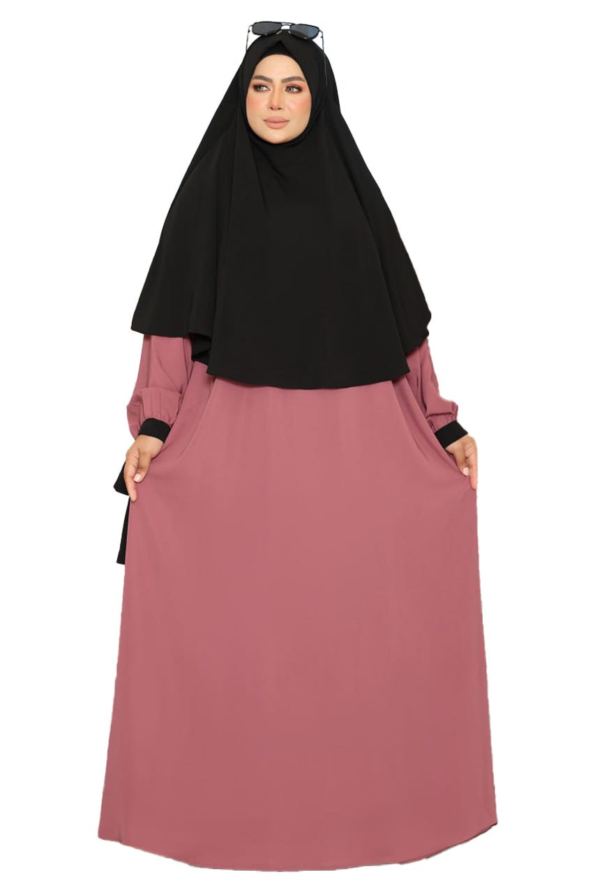 Women's Abaya - Gamal Sons, Royal Crepe, Model 8167, 2 Pieces, Luxury - Cashmere