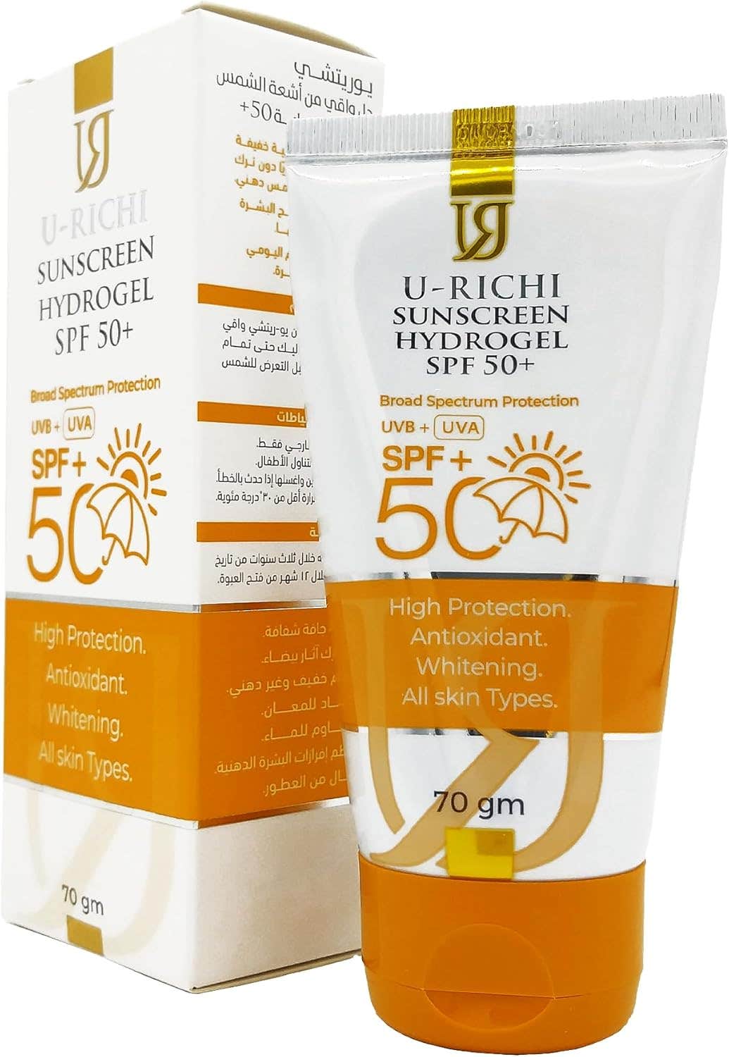 U-Richi SPF 50 HydroGel Sunscreen - Lightweight UV Protection