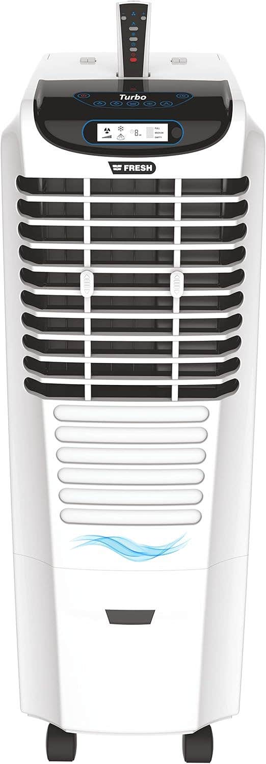 Fresh 25L Digital Air Cooler - Dust Filter, Fast Cooling - White