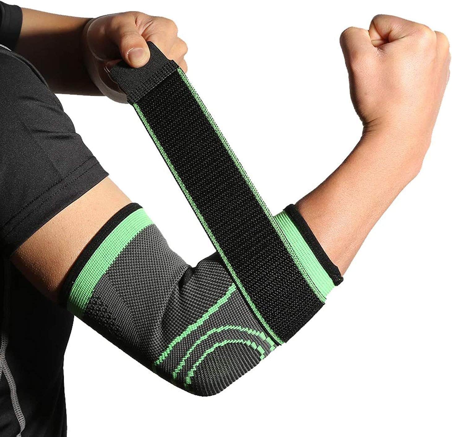 Elastic Elbow Support Pad for Basketball Tennis Running - Breathable & Adjustable