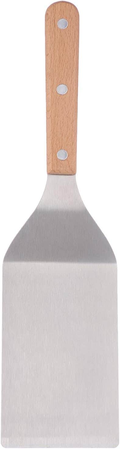 Stainless Steel Cake Server with Wooden Handle - Multi Color - 29×8 cm