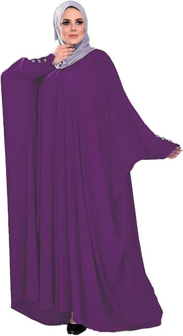Women's Abaya - Gamal Sons, Royal Crepe, Model 8014, 1 Piece, Luxury - Mauve