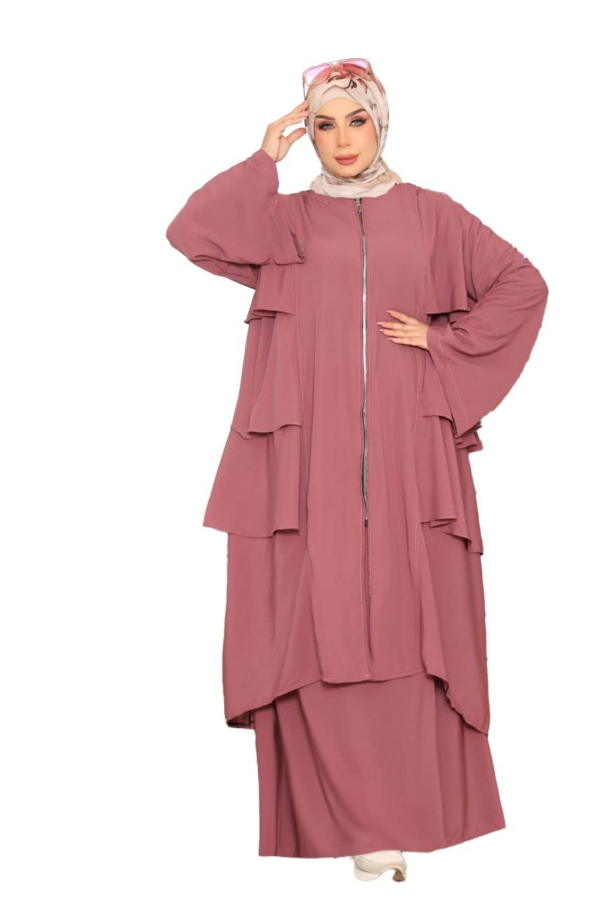Women's Abaya - Gamal Sons, Model 8160, 2 Pieces, Luxury - Cashmere