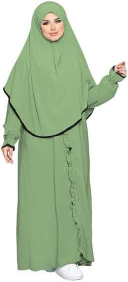 Women's Abaya - Gamal Sons, Model 8179, 1 Piece, Luxury - Light Green