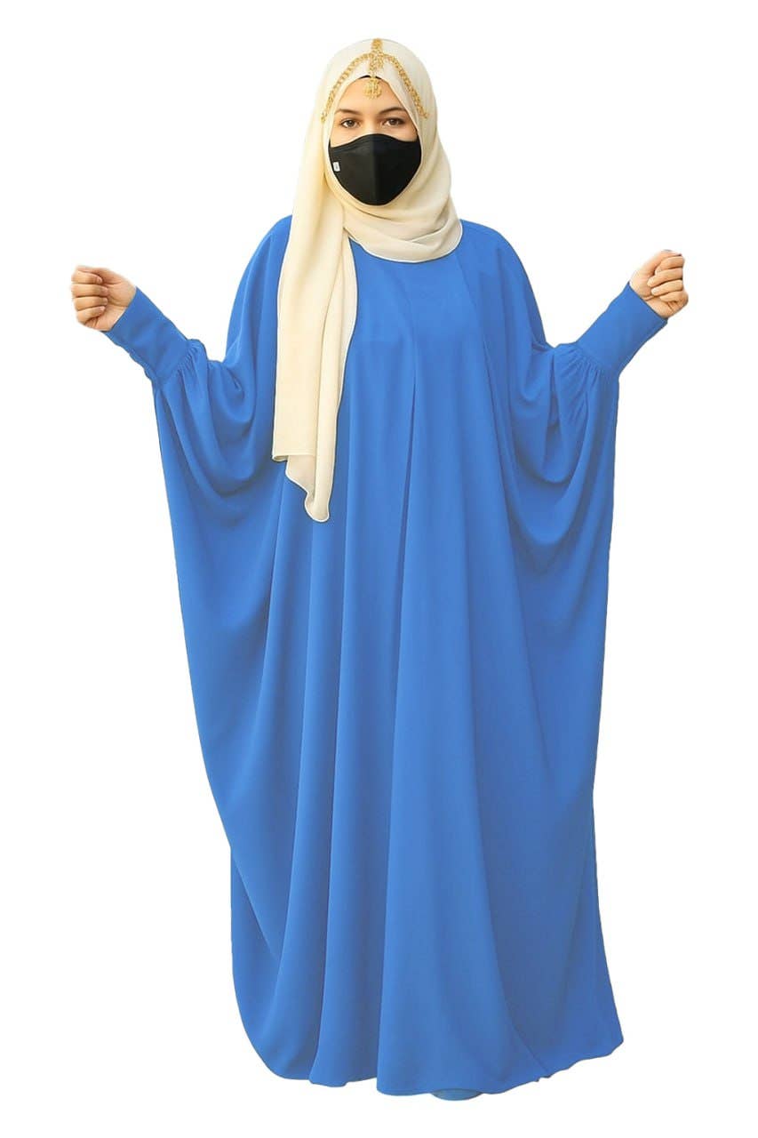 Women's Abaya - Gamal Sons, Royal Crepe, Model 7009, 1 Piece, Luxury - Blue