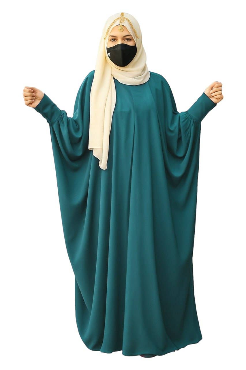 Women's Abaya - Gamal Sons, Royal Crepe, Model 7009, 1 Piece, Luxury - Turquoise